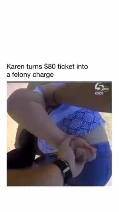Karen really had to go from 80$.... to tazed... to a trip to jail