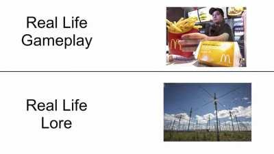 Real life gameplay vs lore