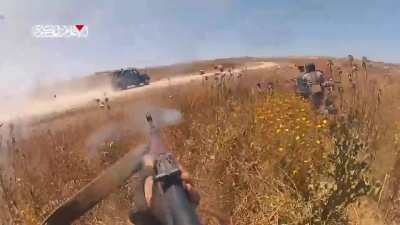 Hamas ambush against soldiers near the separation fence east of the town of Beit Hanoun in the northern Gaza Strip.