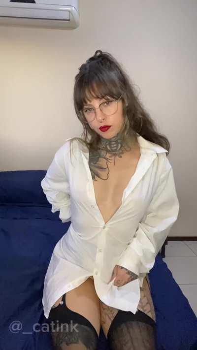 Glasses Nerd Secretary Strip Striptease