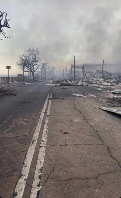Virtually all of downtown Lahaina has burned down.