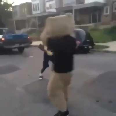 Graduation bear during the donda rollout and hype