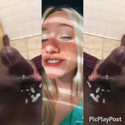 Loved how this lil white girl looked next to some bbc and cum. Thoughts? 🥵