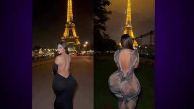 Found two shorts very similar to each other and comparing them you can really tell how much she's grown, basically doubled in sized <3. This is why booty queens need to keep getting more and more BBLs and grow as huge as possible <3 