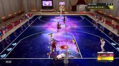 Look at Curry Man! (GOAT Curry Dunks on Glitched Shaq)