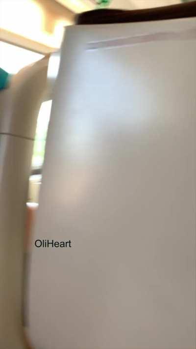 Flashing my tits on a public train