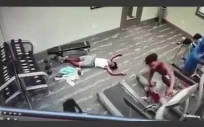 Sliding on a treadmill