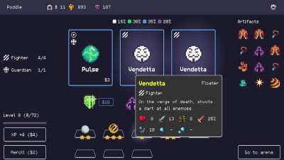 If you love SNKRX, you might like my game