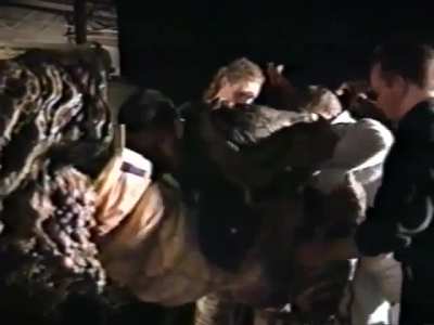 A behind-the-scenes clip showing the special effects used to create the monsters in John Carpenter's 