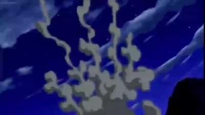 Ultimate Humangosaur fighting an Humangosaur army while doom music plays