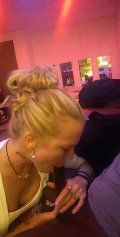 Blonde Taking Her Time With Blowjob