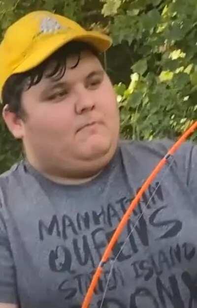 Poor guy just wanted to demonstrate the flexibility of his rod