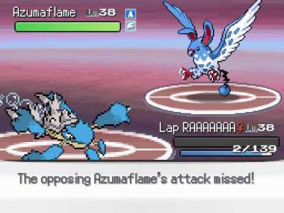 doing a randomizer nuzlocke. koga had a 90% chance to end my run