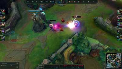 can someone explain why i survived this? is the damage not localized to the specific champ hit by R? (im the lux)