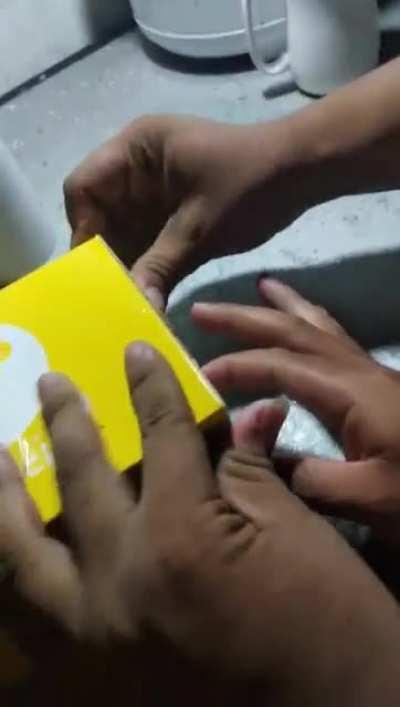 Rat trapped inside a cake box. WCGW