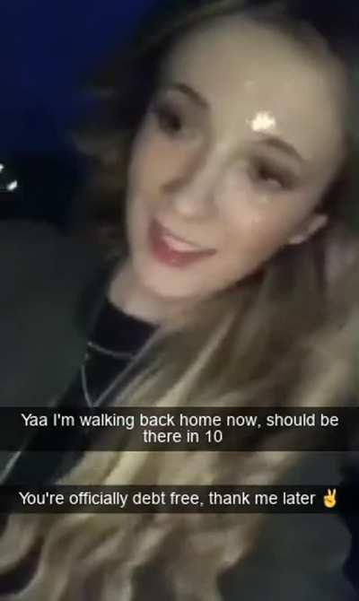 You were tight on cash. Your buddy needed his money back. Your girlfriend stepped up.