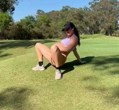 Someone’s gotta water the greens!