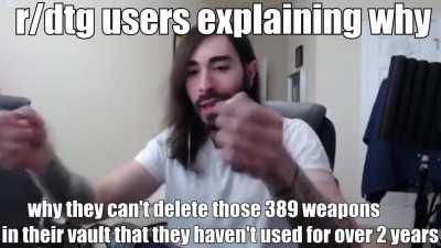 Literally me explaining why I can't destroy my first ever blue engram drop (VINEGAROON-2SI [Rare Sidearm])