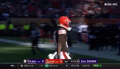 Denzel Ward's big hit featuring the famous “BBQ” Gus Johnson call