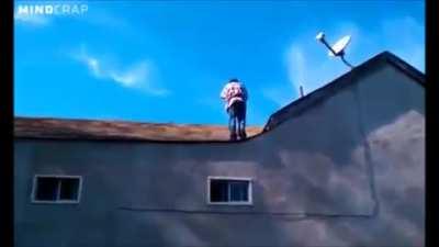 WCGW Doing a backflip off of the roof of a 40 foot building