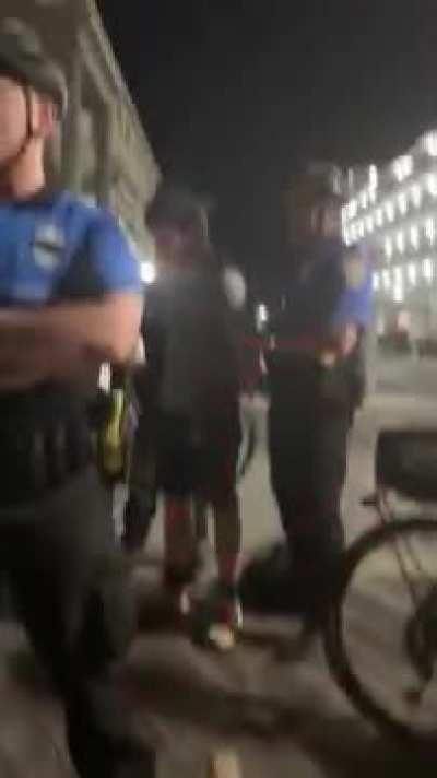 Cop punches man for calling him a pig.