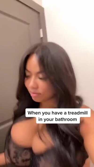 New place for a treadmill.