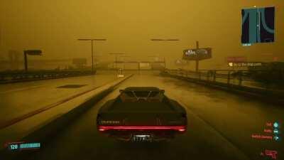 Started my second playthrough and ran into a sandstorm mixed with light rain in the early morning had not seen this or encountered it in my first playthrough until now ,but wow was it a sight to behold