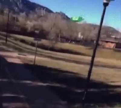 Throwing a bottle of soda