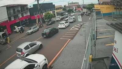 Crash between car and bike, happened earlier today