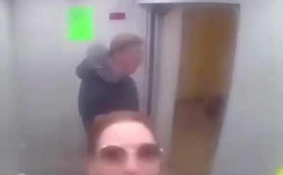 Drunken yahoo's in the lift