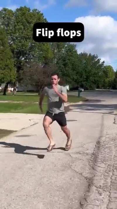 This Guy tried to run in every kind of footwear