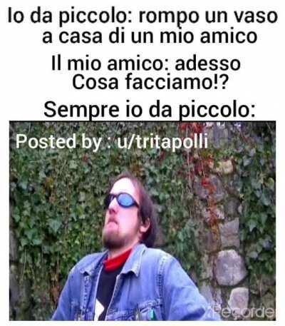 Guardalo lì, tutto fiero col moccio al naso