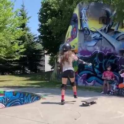 Young Skater's Dedication To Learn New Trick Finally Pays Off