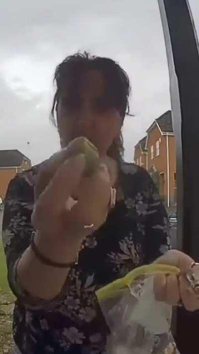 Trick or treat, isn't for this lady