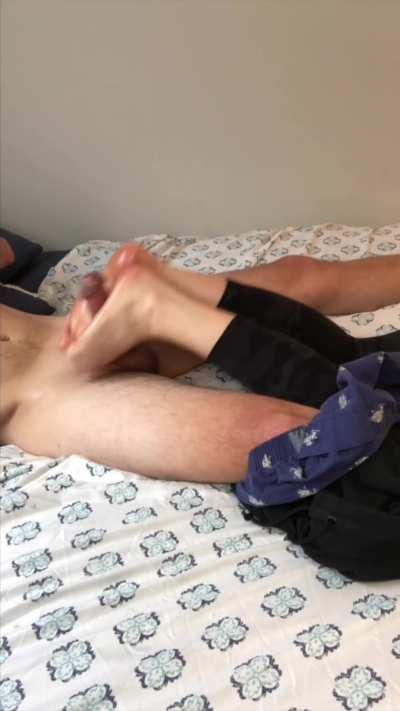 drained his big cock with my feet