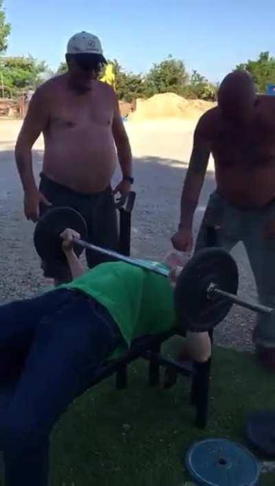 When you bench press with your mates...