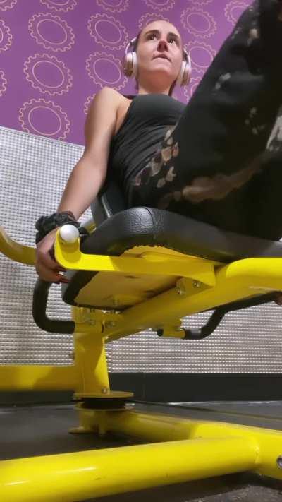 I still keep things a little risky even at the gym [gif]