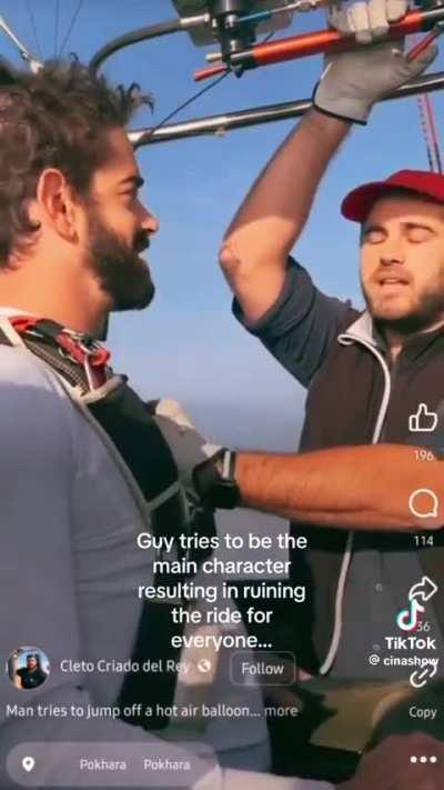 MC owned by hot air balloon guide.