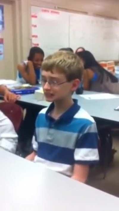 The boy drops extraordinary beat.