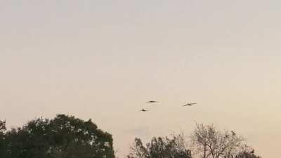 Caught the Super Bowl Flyover coming from MacDill AFB.