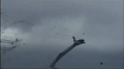 Windmill destructed in storm