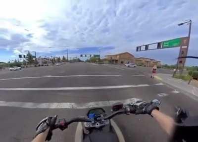 Motorcyclist has a clearly defined type