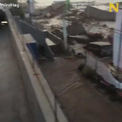 Minutes before tsunami. 