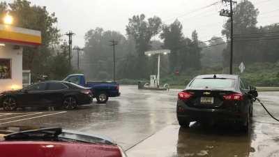 The weather is changing, so it was both warm and cool at the same time.