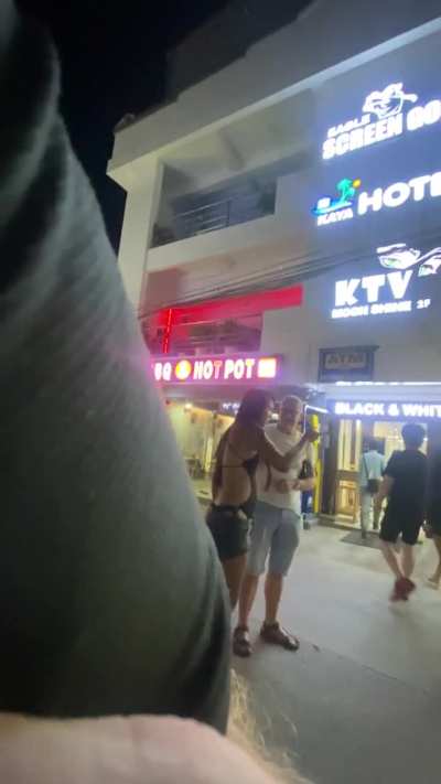 Sex tourist slaps his lady friend