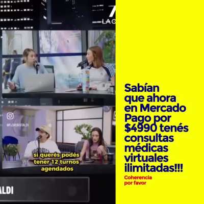 Medicos preocupados por nuevo servicio de consultas medicas virtuales ilimitadas via Mercadopago.