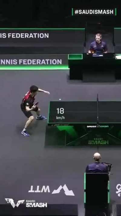 Table tennis at reduced speed