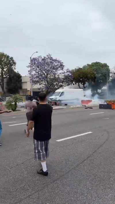 Protesters attempt to block ICE with shopping cart barricade, madness ensues