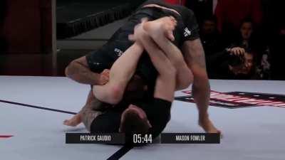 Mason Folwer's Rubber Guard Meathook Triangle on Patrick Gaudio