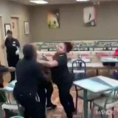 The manager was freaking out at a Burger King in the Bronx, let me know what yall think many say it is a Demonic Possession Or She Off Drugs. The Jamaican dude just wanted his food they did bro wrong, he couldn't even pull her off shorty was mad strong